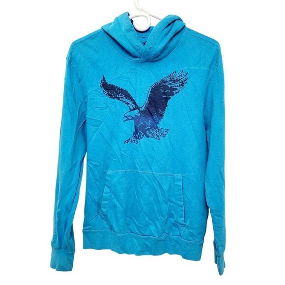 2/$20 American Eagle Outfitters Blue Classic Logo Hoodie Top Size: XS - Picture 1 of 7